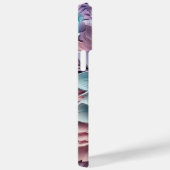 紫ピンクブルー3-D紙ルック花 Case-Mate iPhoneケース (裏面 / 右)