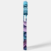 紫ピンクブルー3-D紙ルック花 Case-Mate iPhoneケース (裏面 / 右)