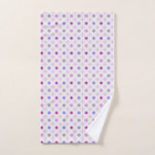 紫ピンク幾何学円2バスルーム用タオルセット バスタオルセット (ハンドタオル)