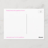 紫ピンク春の花葉書 ポストカード (裏面)