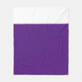 紫ピンク白無地の色 フリースブランケット (正面)