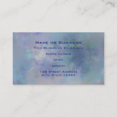 紫ピンク緑まだら水色の背景 名刺 (裏面)