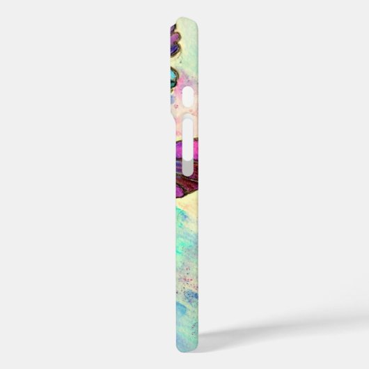 紫ピンク蝶iPhoneケース Case-Mate iPhoneケース (裏面 / 左)