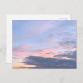 紫ピンク青っぽいスカイポストカード ポストカード (正面/裏面)