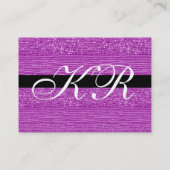 紫ファッションビーズモノグラム 名刺 (裏面)