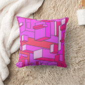 紫ファンキーと赤の装飾用クッション クッション (ブランケット)