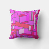 紫ファンキーと赤の装飾用クッション クッション (裏面)