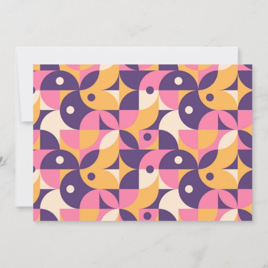 紫ファンキーモダン小さな人間のShindig赤ちゃんシャワー 招待状 (裏面)