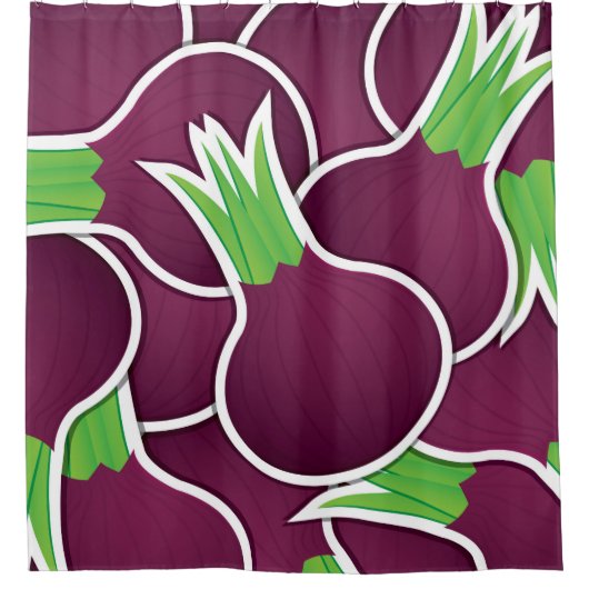 紫ファンキー玉 シャワーカーテン (正面)