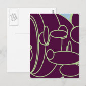 紫ファンキー色 ポストカード (正面/裏面)
