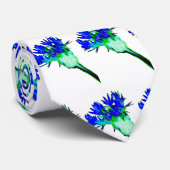 紫ファンキー青コーン花柄タイ ネクタイ (ロール)