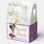 紫ファンシーと大理石の金ゴールドのアフリカプリンセス フェイバーボックス (オープン)