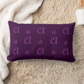 紫ファンシーのモノグラム ランバークッション (ブランケット)