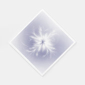 紫ファンシーの上の白い雪の結晶 スタンダードランチョンナプキン (角)