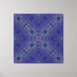 紫ファンシーアラベスクデザイン キャンバスプリント