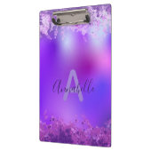 紫ファンシースタイリッシュ紫グラムモダンキラキラ クリップボード (左)