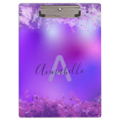 紫ファンシースタイリッシュ紫グラムモダンキラキラ クリップボード (正面)