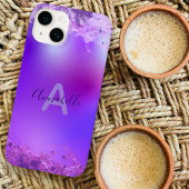 紫ファンシースタイリッシュ紫グラムモダンキラキラ Case-Mate iPhoneケース