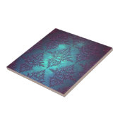 紫ファンシーティール(緑がかった色)パターン タイル (側面)