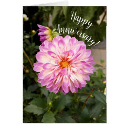 紫ファンシー白ダリア記念日カード