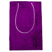 紫フェイクのベルベットの破裂 ミディアムペーパーバッグ (正面)