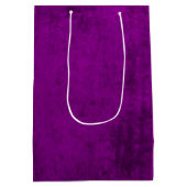 紫フェイクのベルベットの破裂 ミディアムペーパーバッグ (裏面)