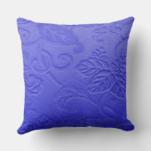 紫フェイクエンボス葉パターン クッション (裏面)