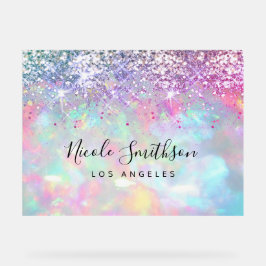 紫フェイクグリッターオパール石の背景 アクリルサイン