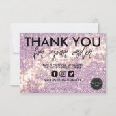 紫フェイク星グリッターメディア挿入エレガント (正面)