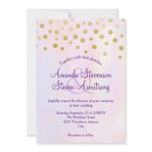 紫フェイク水色の金ゴールド結婚紙吹雪