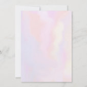 紫フェイク水色の金ゴールド結婚紙吹雪 招待状 (裏面)