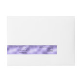 紫フェイク箔スタイル化粧品瓶ラベル ラップアラウンド宛名ラベル (正面)