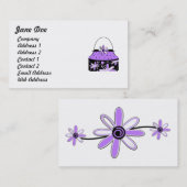紫フェミニンの名刺 名刺 (正面/裏面)