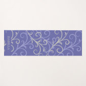 紫フェミニンの渦パーソナライズされた ヨガマット (正面(横))