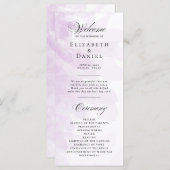 紫フォーマル水色結婚式 プログラム (正面/裏面)