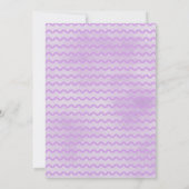 紫フクロウのフローラと赤ちゃん動物のゲームカード 招待状 (裏面)