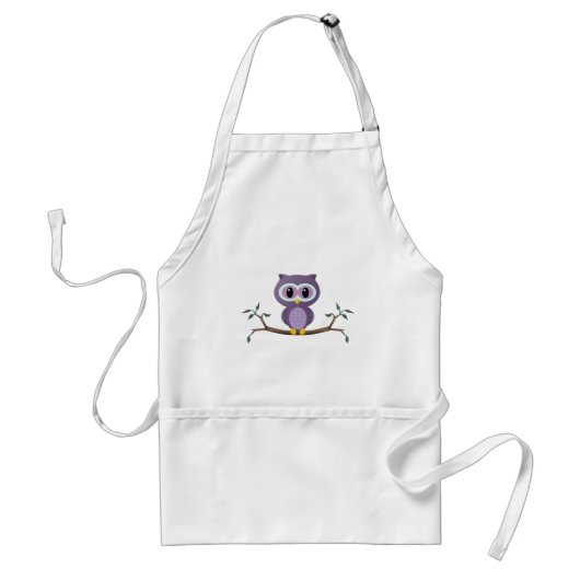 紫フクロウエプロン スタンダードエプロン (正面)