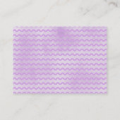 紫フクロウフローラベビーシャワーベビー エンクロージャーカード (裏面)