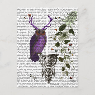 紫フクロウ〔雄ジカの〕枝角2 ポストカード