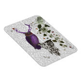 紫フクロウ〔雄ジカの〕枝角2 マグネット (右側)