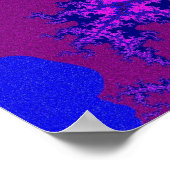 紫フラクタルスプラッシュ ポスター (角)