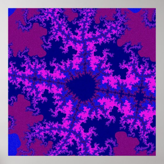 紫フラクタルスプラッシュ ポスター (正面)