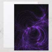 紫フラクタル 招待状 (正面/裏面)