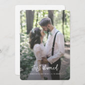 紫フローラたった今結婚しましたス結婚クリプトの写真 シーズンカード (正面/裏面)