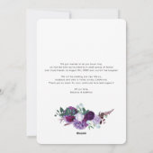 紫フローラたった今結婚しましたス結婚クリプトの写真 シーズンカード (裏面)