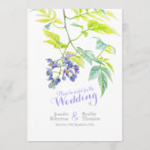 紫フローラつる植物花結婚水色 プログラム (正面)