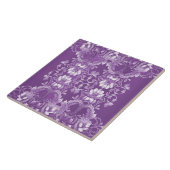 紫フローラセラミックタイル タイル (側面)