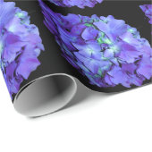 紫フローラティール（緑がかった色）フローラアジサイ ラッピングペーパー (ロールコーナー)