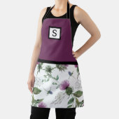 紫フローラモノグラム エプロン (インサイチュ)