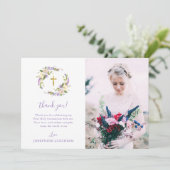 紫フローラ初の聖餐式の写真 サンキューカード (スタンド正面)